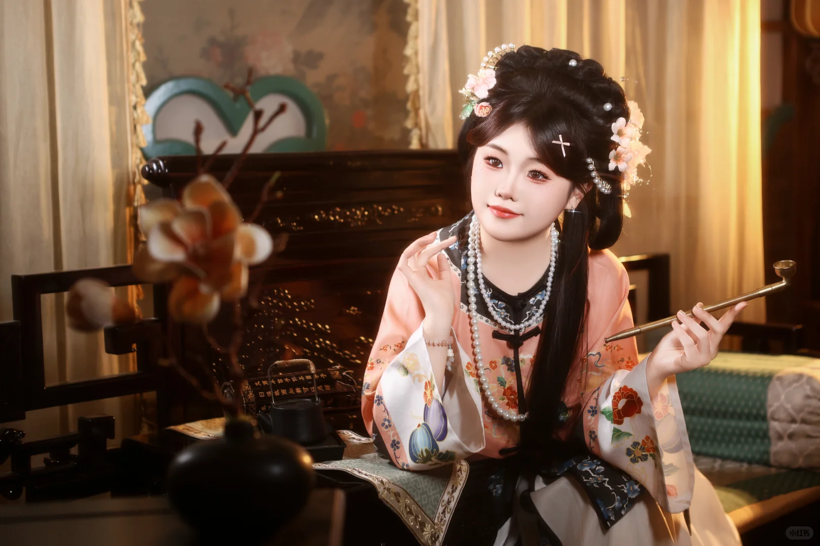 琅琊古城|清汉女的藕粉裙，是古画里的胭脂色