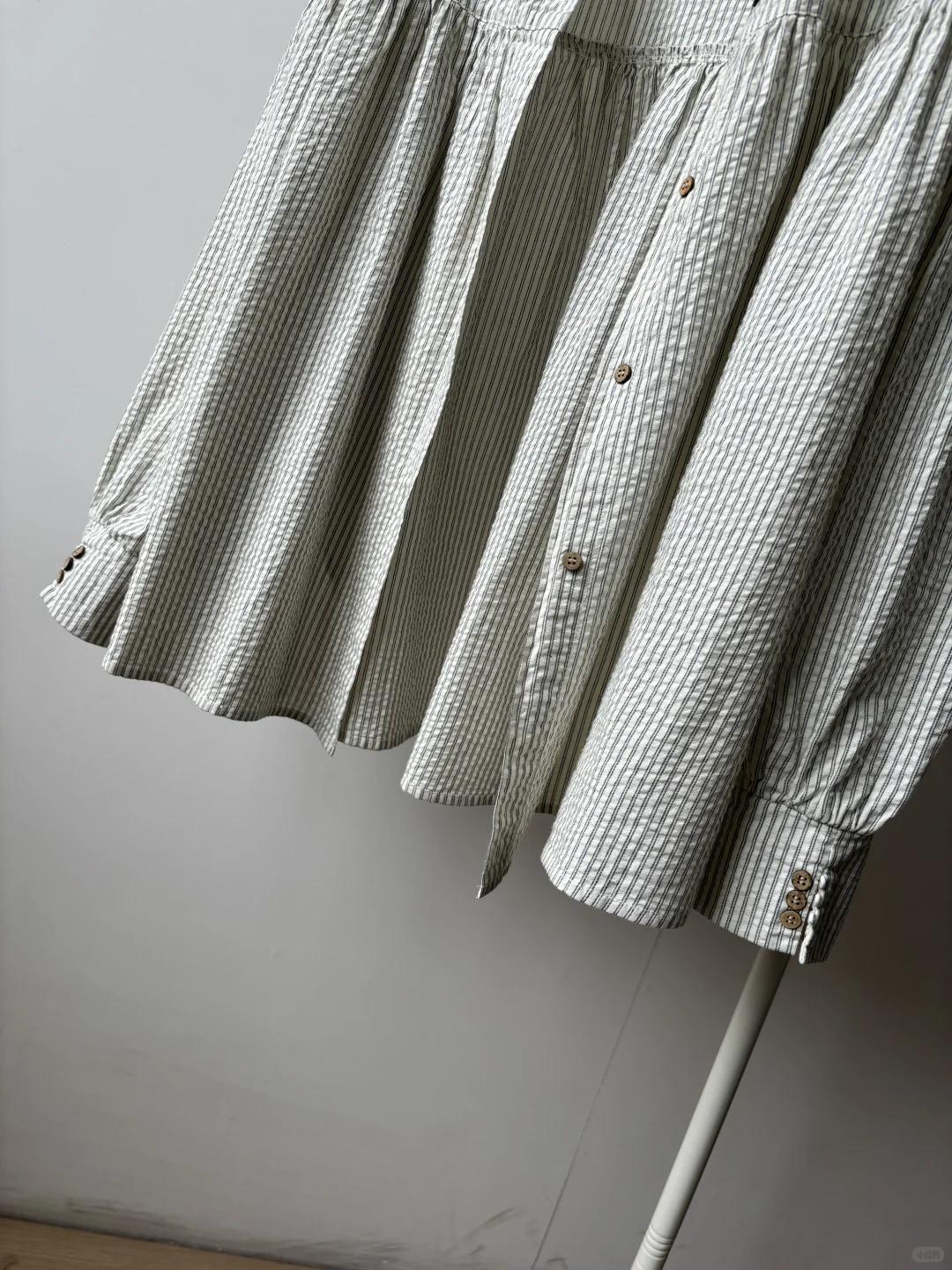 捡漏！日系复古花边圆领 开衩慵懒条纹衬衫