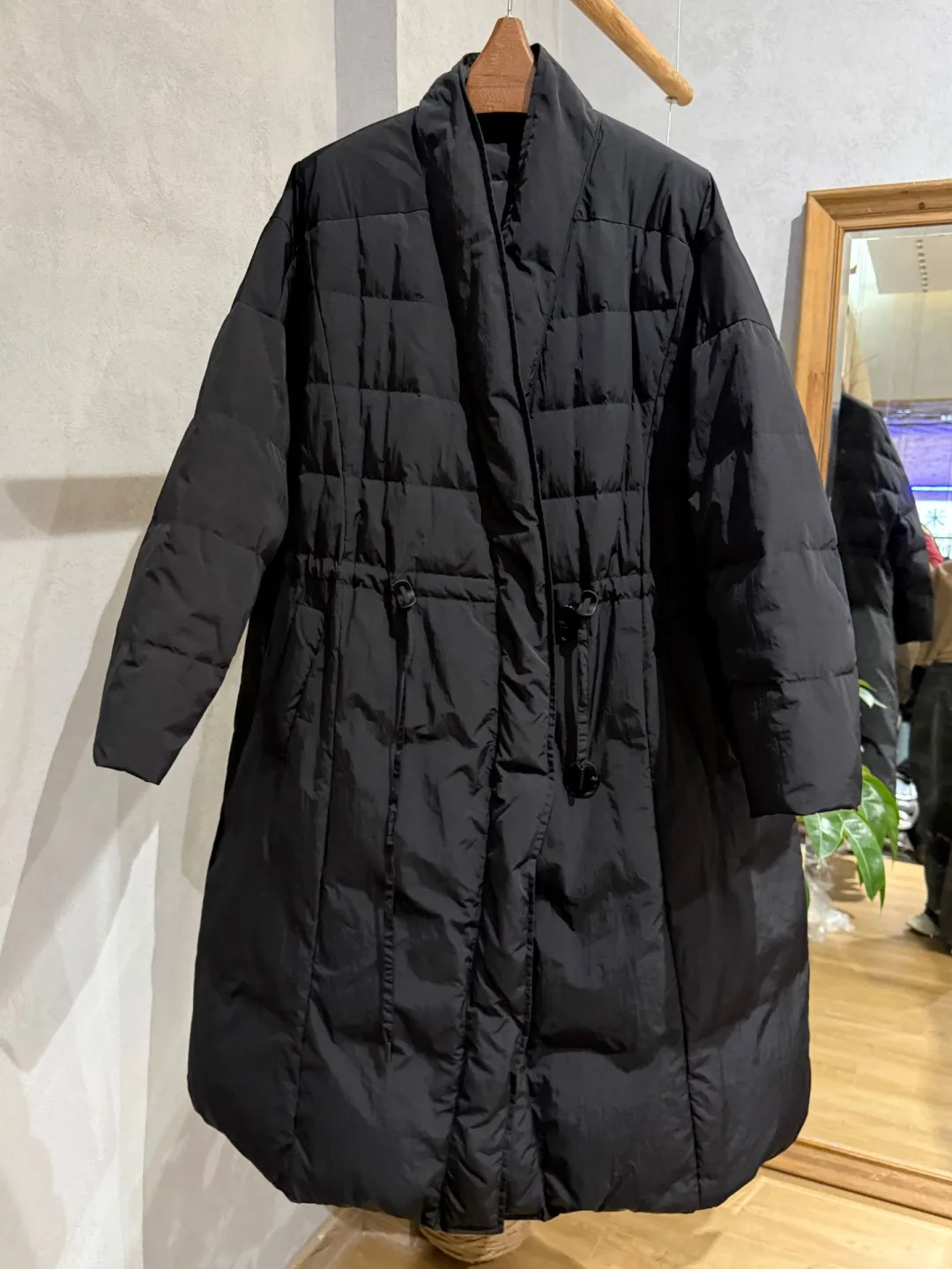 文艺复古长款羽绒服女冬季新款大码宽松外套