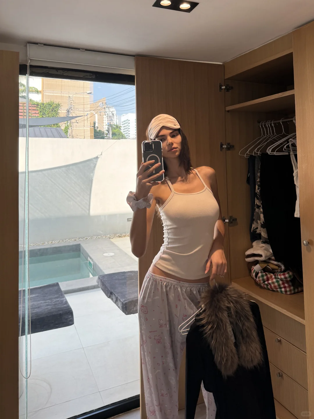 吊带冬天就是我的睡衣！