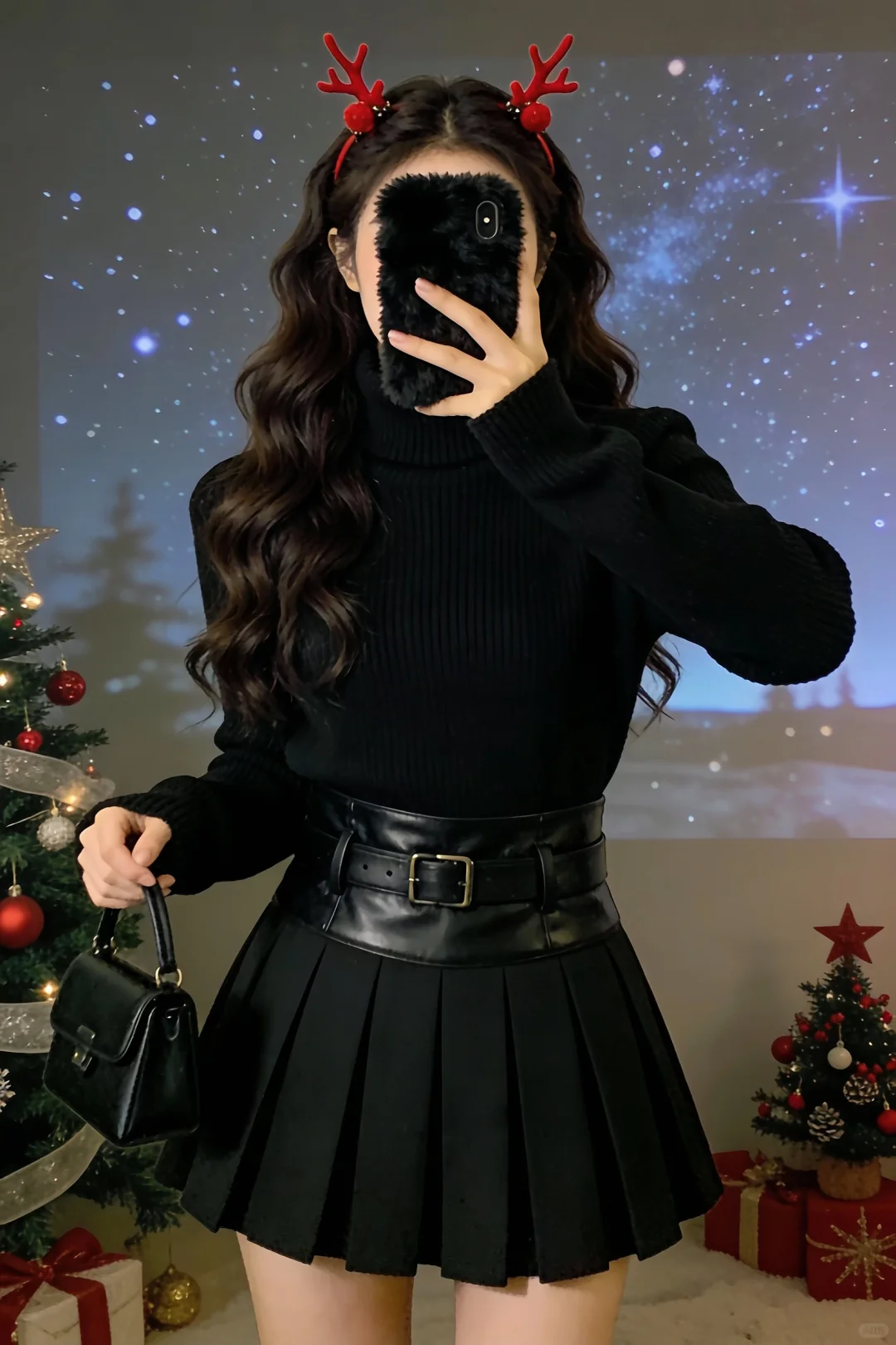 女装AI批量生图！附对镜自拍神仙背景素材