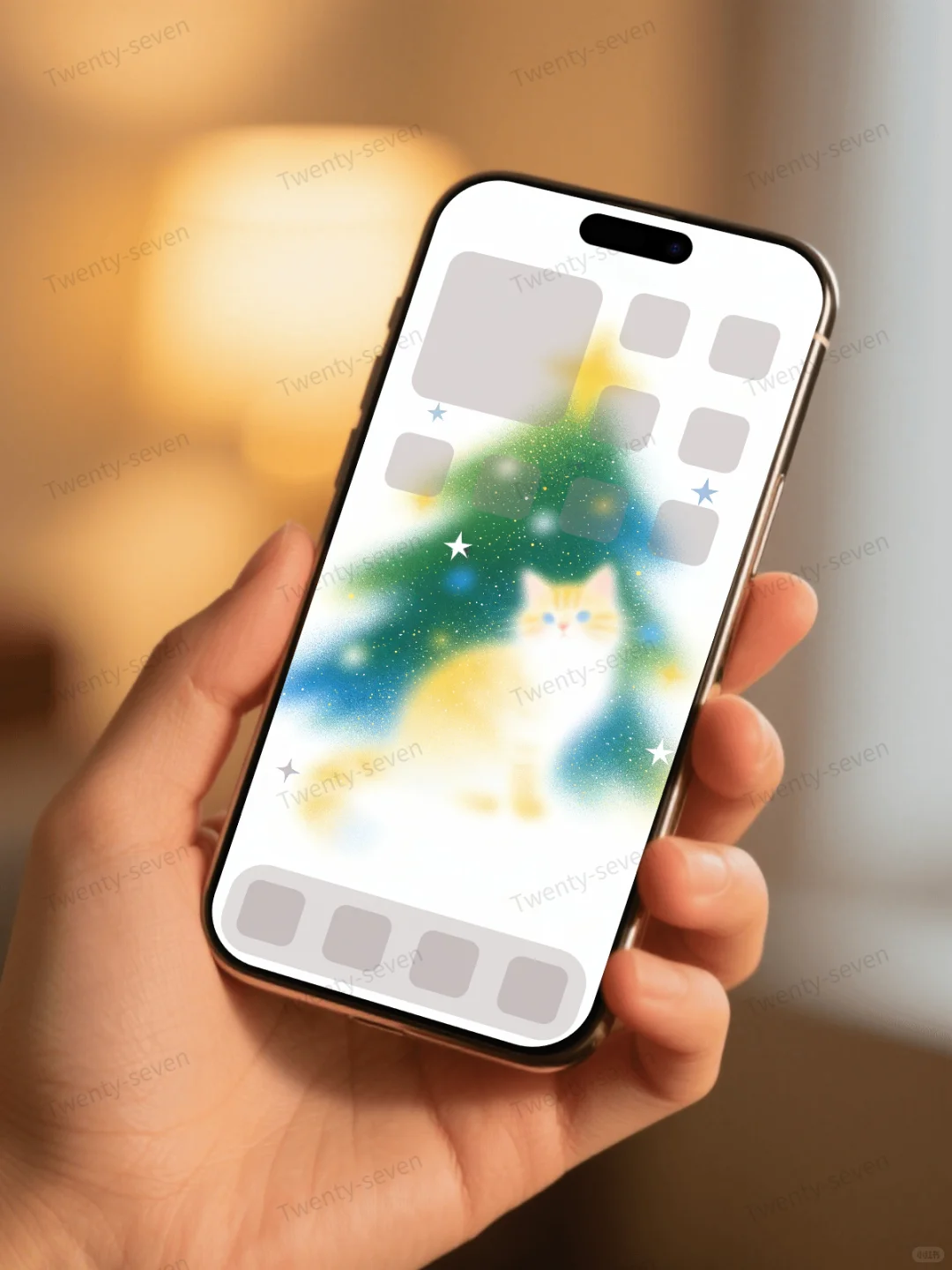 288｜圣诞树小猫壁纸丨手机壁纸