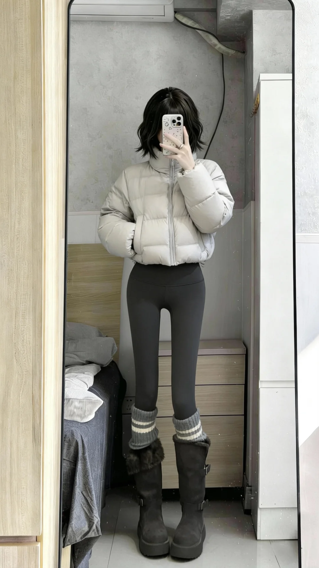 今日份打底裤穿搭🖤显瘦绝了