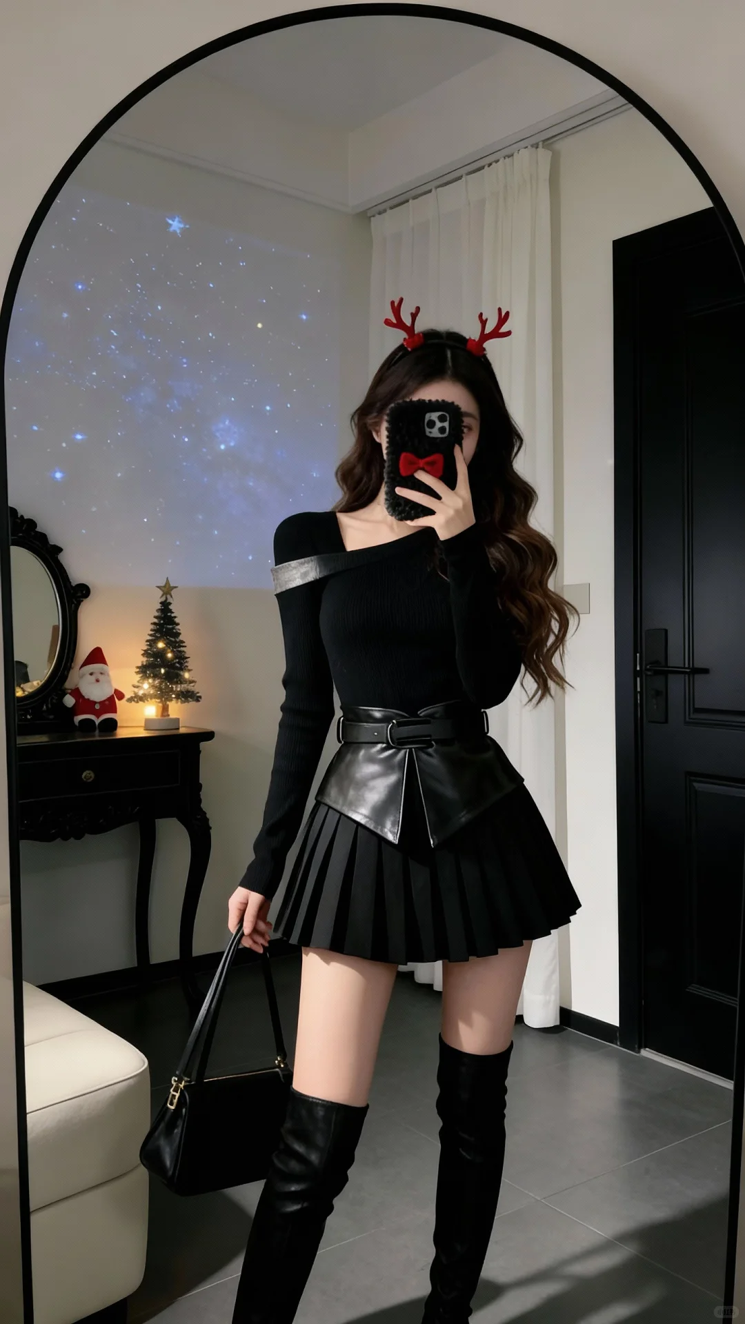 女装AI批量生图！附对镜自拍神仙背景素材