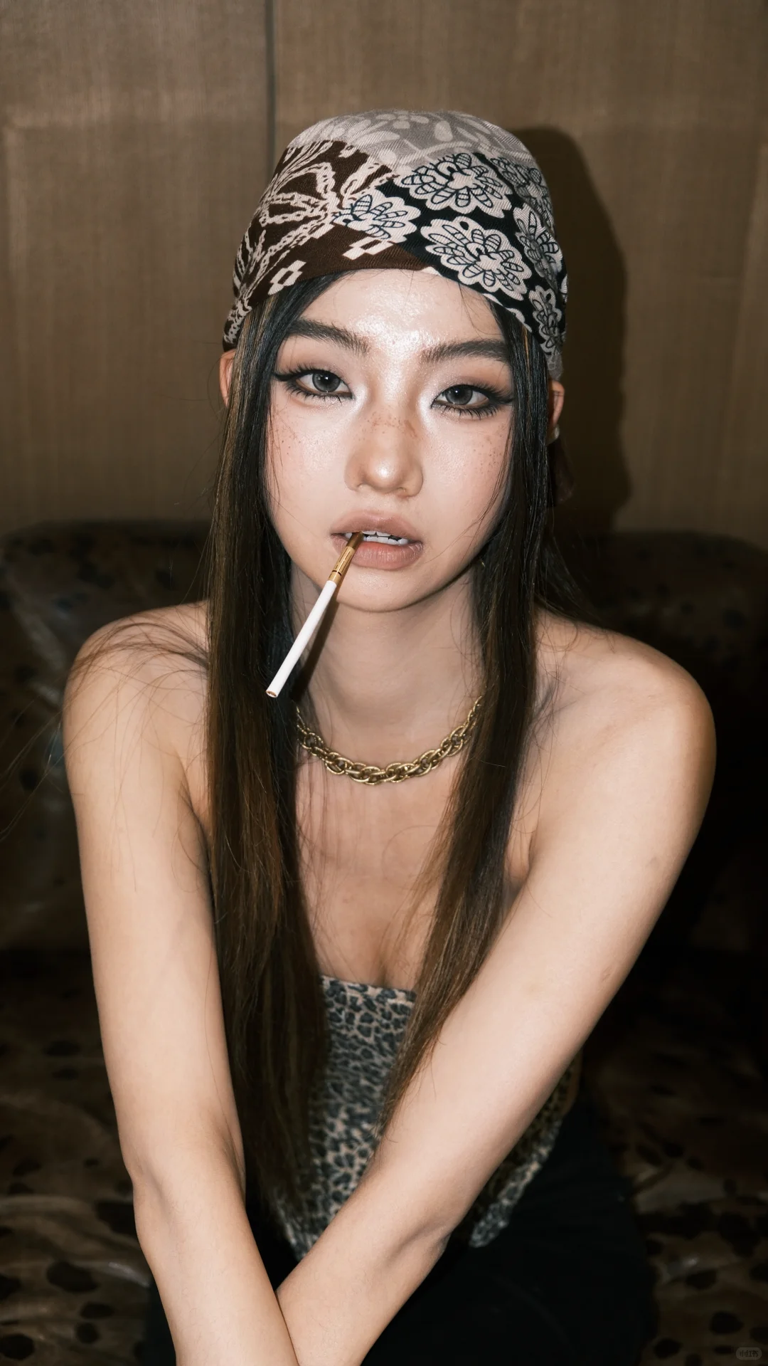 带着头巾的复古潮女感！🧡