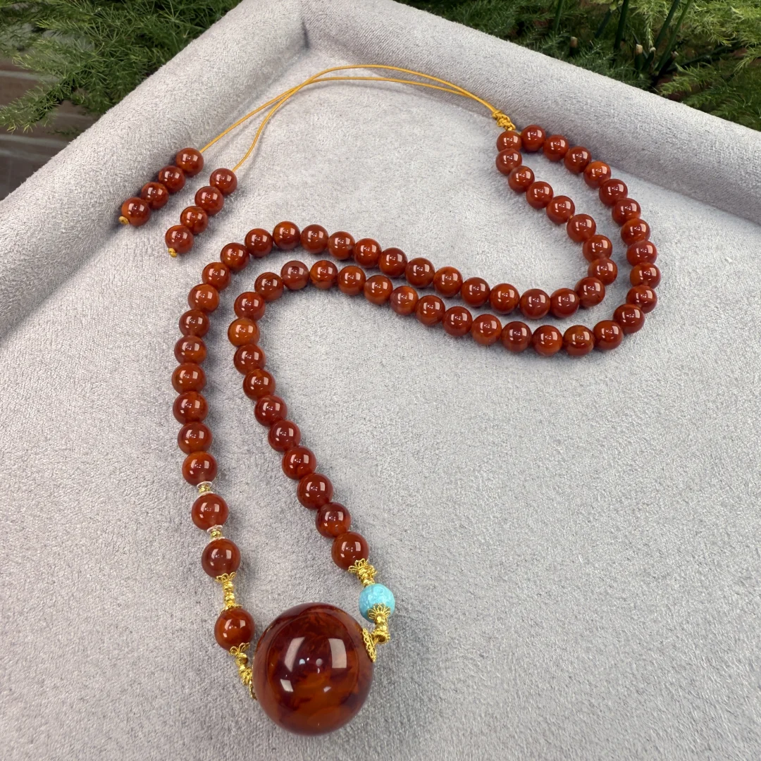 美哭！天然南红女神链，绝绝子😍