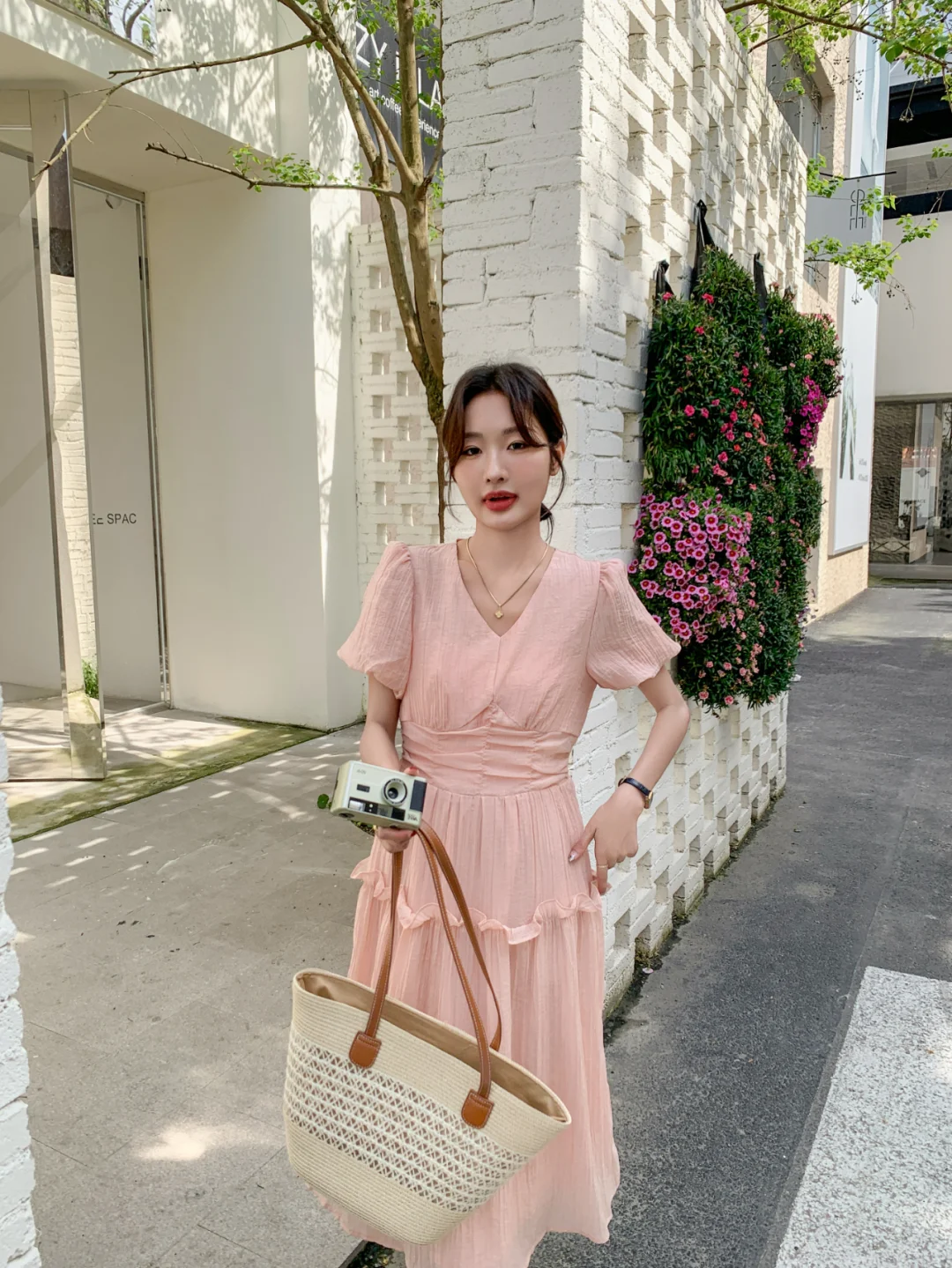 粉裙OOTD/清冷又甜美🎀