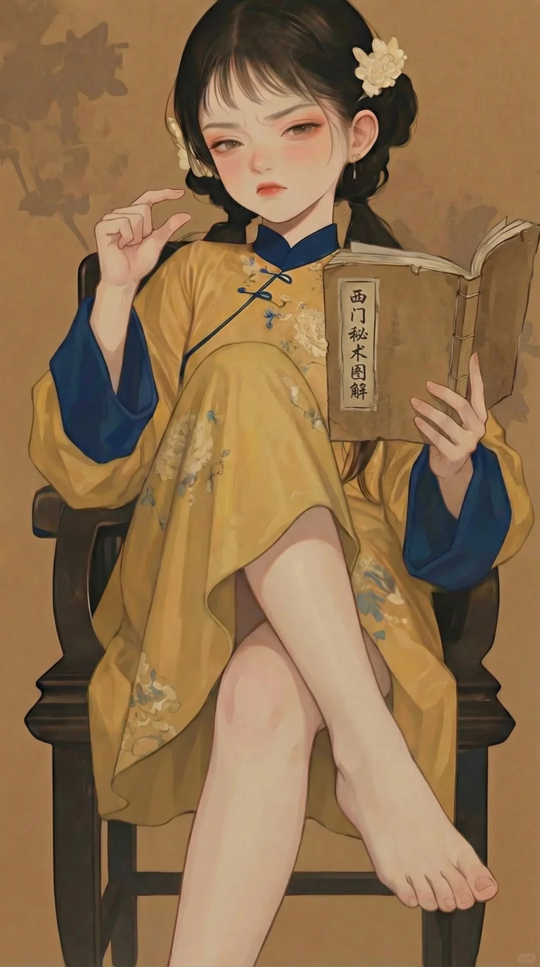 古风黄衫少女的设定