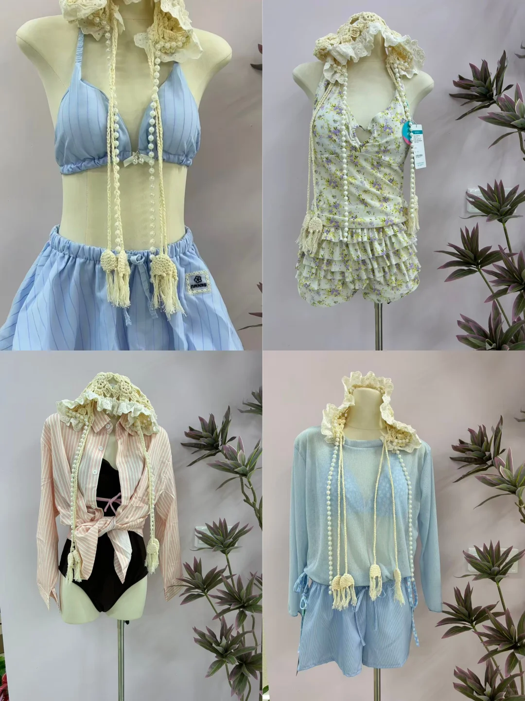 挖到宝！古早甜妹风泳衣也太嗲了吧💐