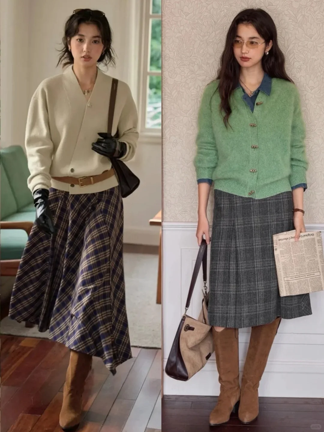 秋冬穿什么 | 法式复古时髦色彩叠穿搭配