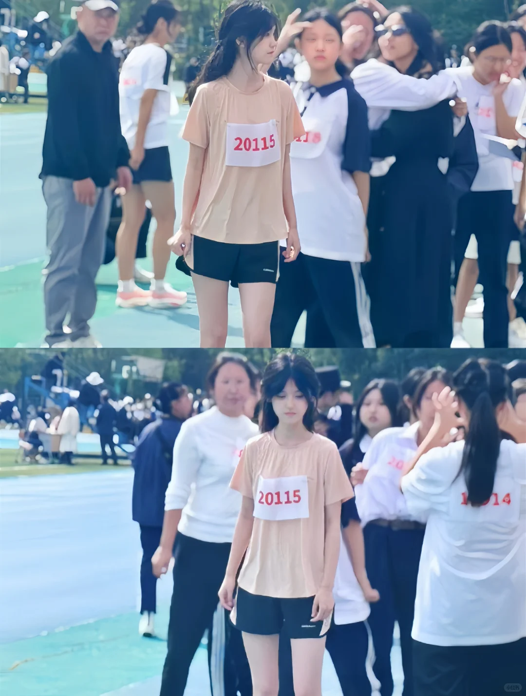 辽宁神颜美术生，运动会无数人围观，太太美了