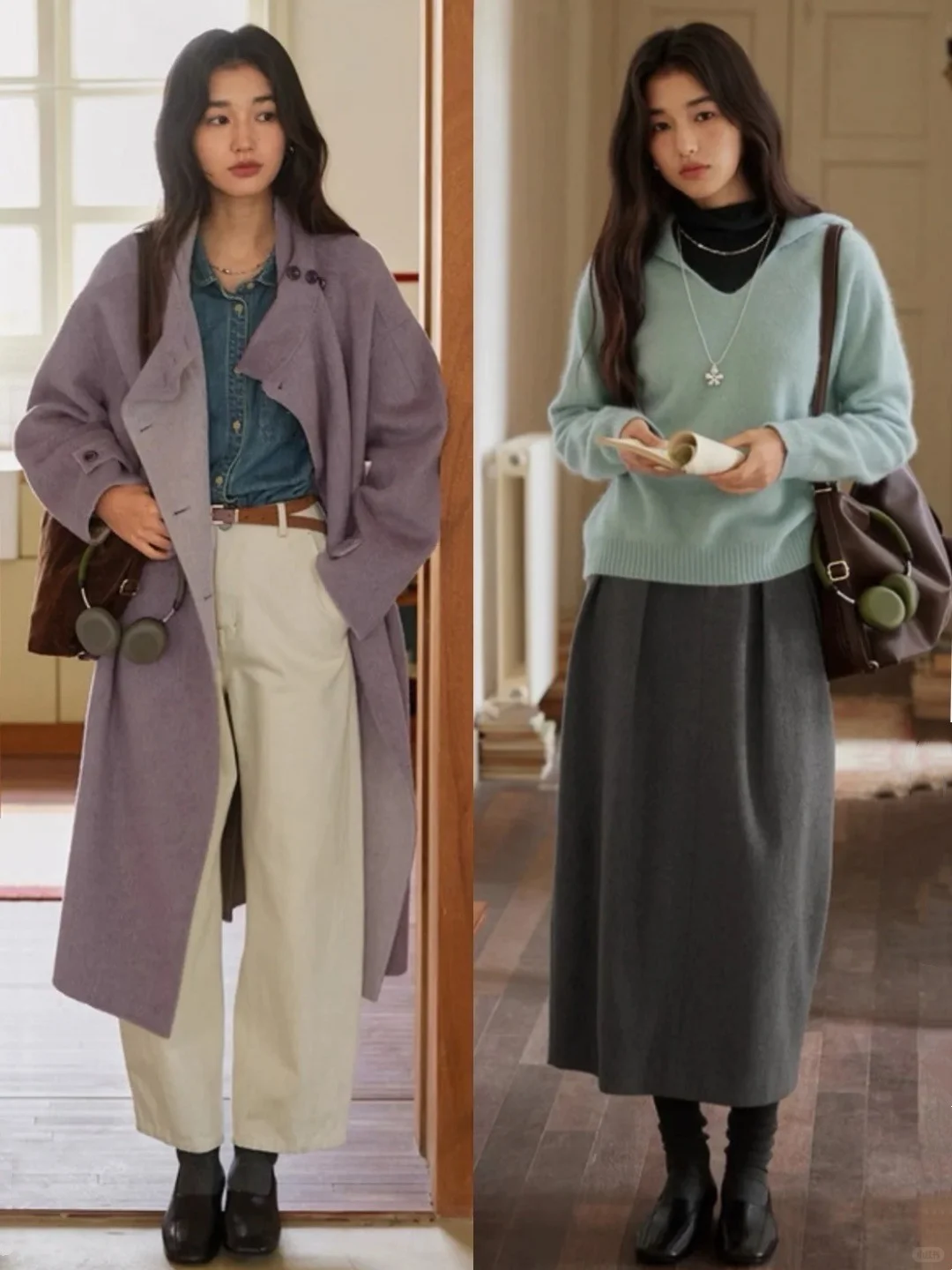 秋冬穿什么 | 法式复古时髦色彩叠穿搭配