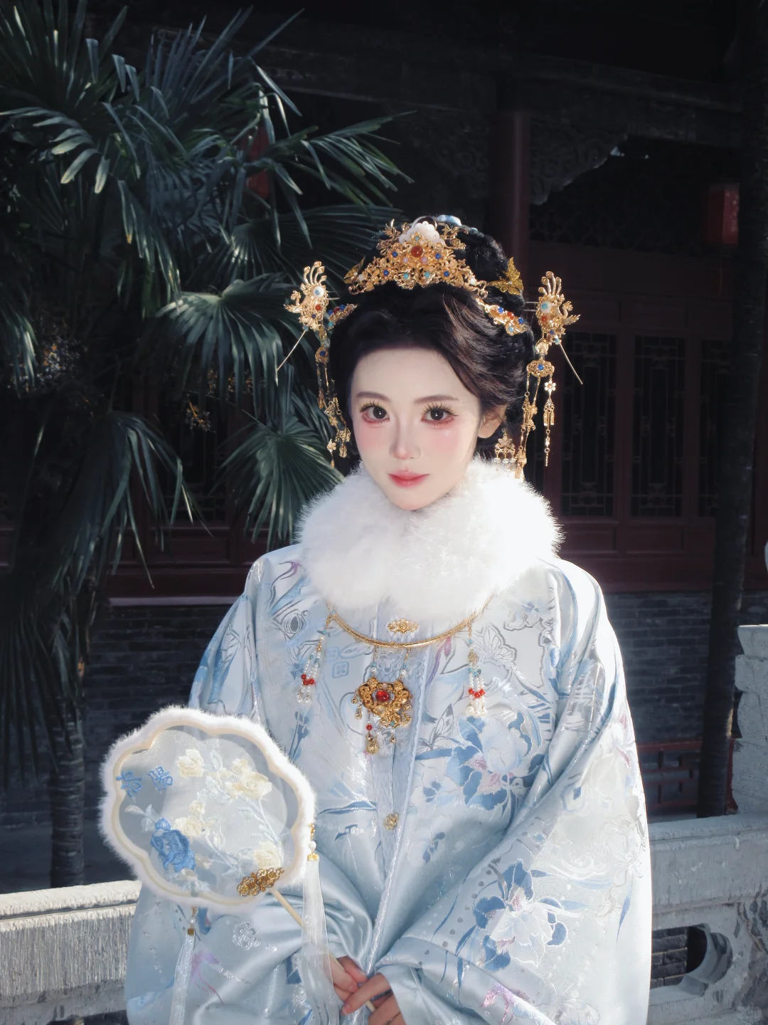 洛邑古城这套明制贵女妆造！直接杀疯汉服圈