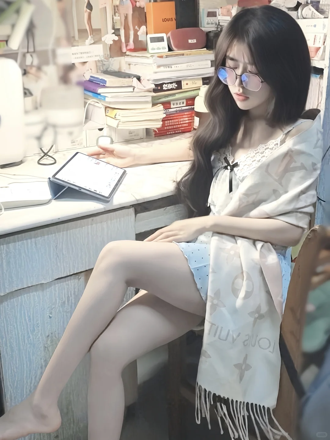 985女大/好美啊！好爱我的腿!温香软玉的妻!