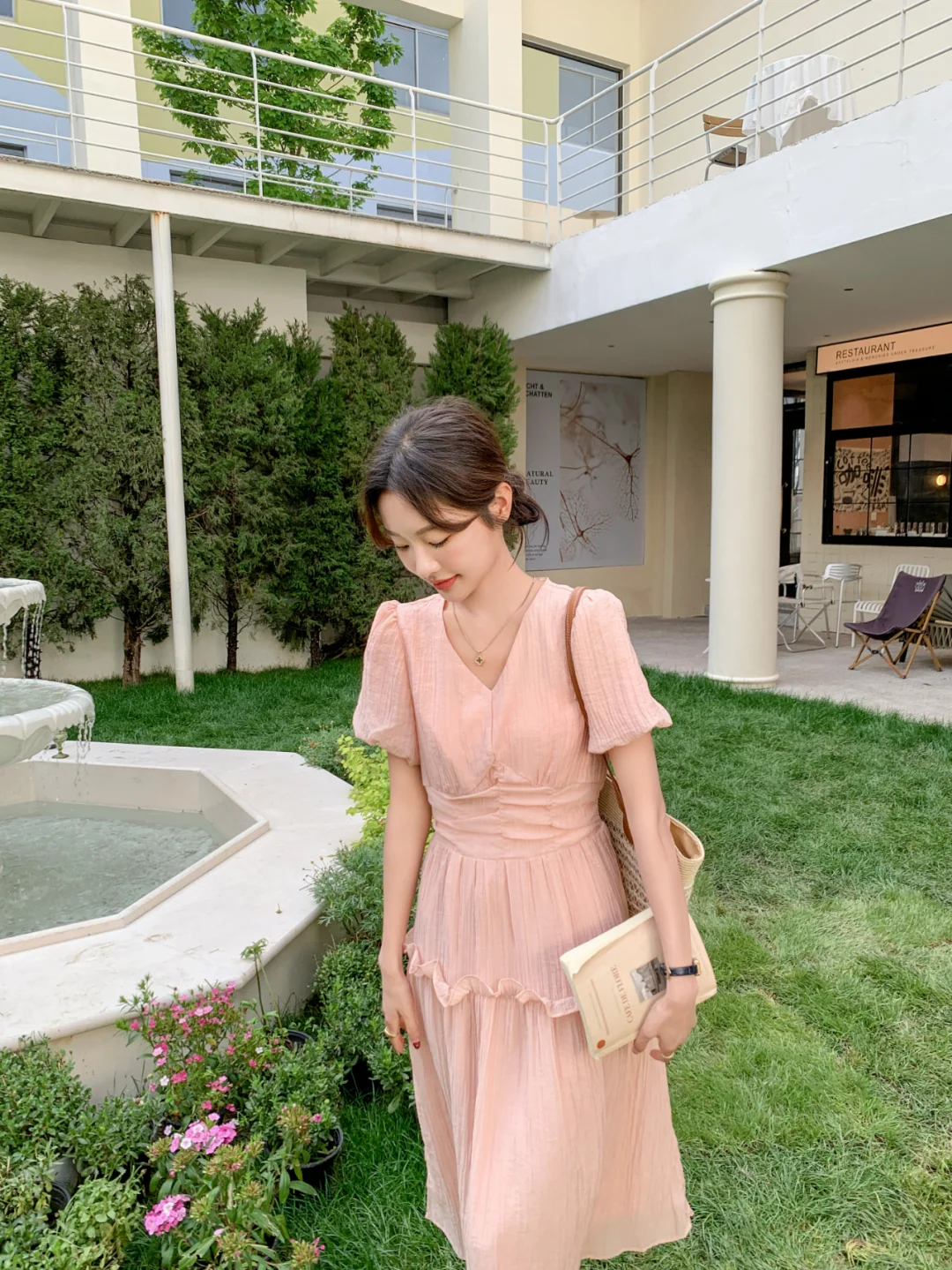 粉裙OOTD/清冷又甜美🎀