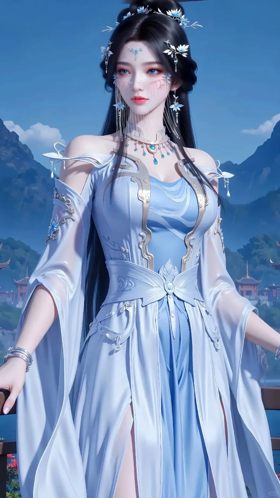 女神记｜安妙依遮天动漫壁纸国漫AI美女高清