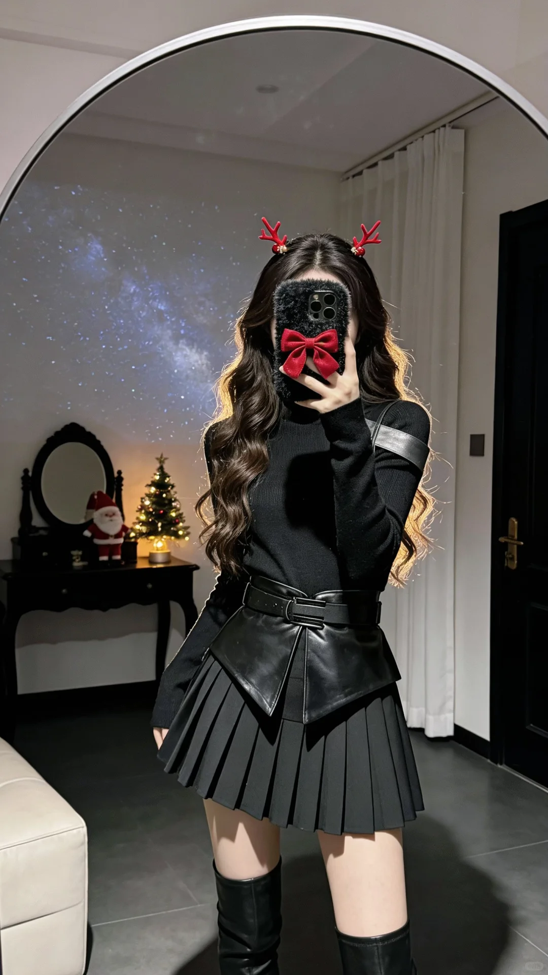 女装AI批量生图！附对镜自拍神仙背景素材