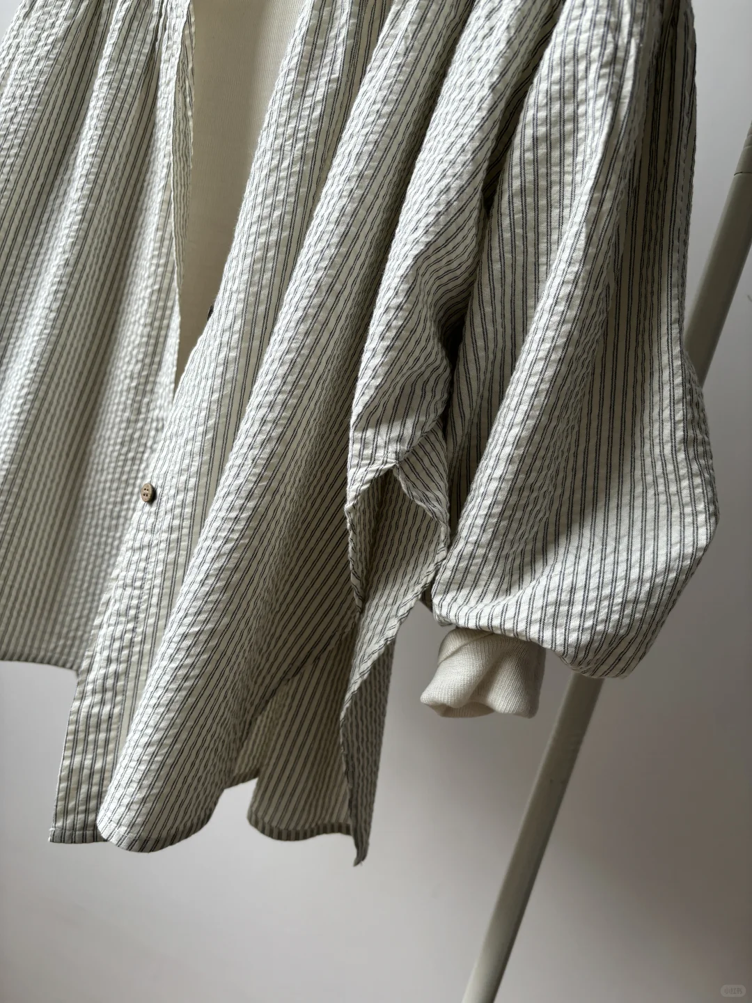 捡漏！日系复古花边圆领 开衩慵懒条纹衬衫