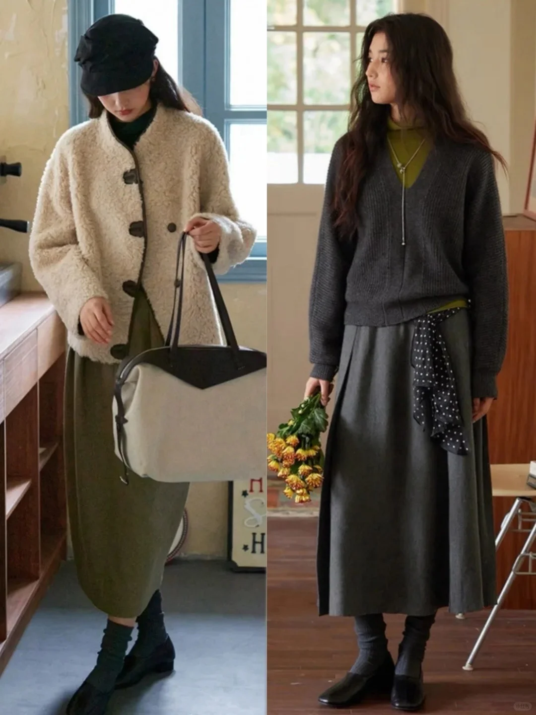 秋冬穿什么 | 法式复古时髦色彩叠穿搭配