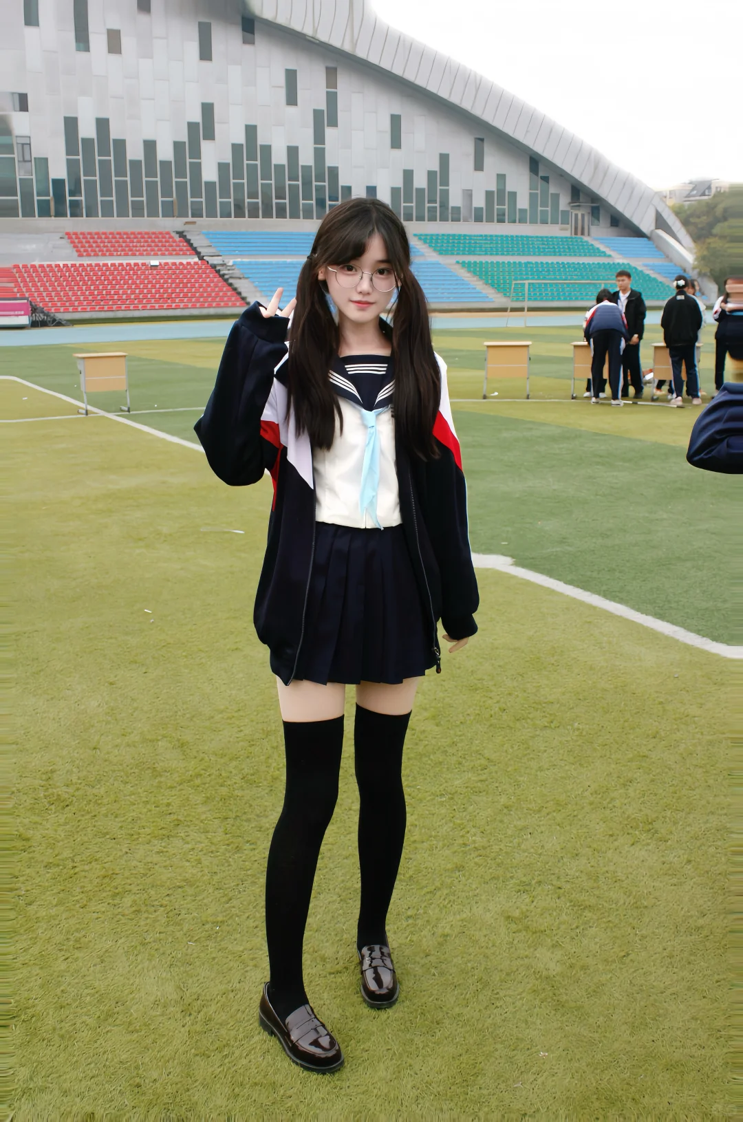 辽宁神颜美术生，运动会无数人围观，太太美了