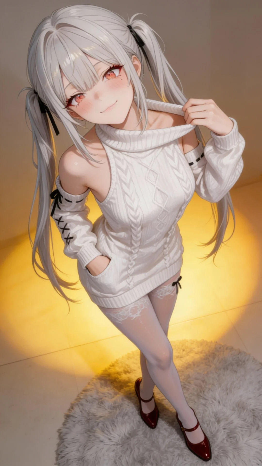 壁纸！！白丝……红鞋……黑色蝴蝶结……