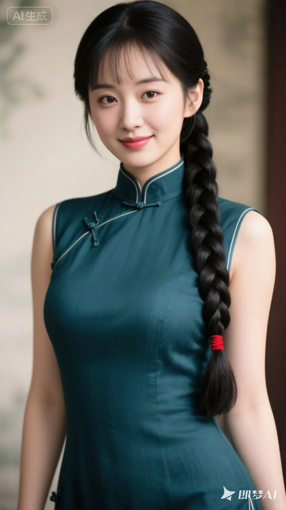 《一袭旗袍，一条长辫，藏着东方女子的温婉