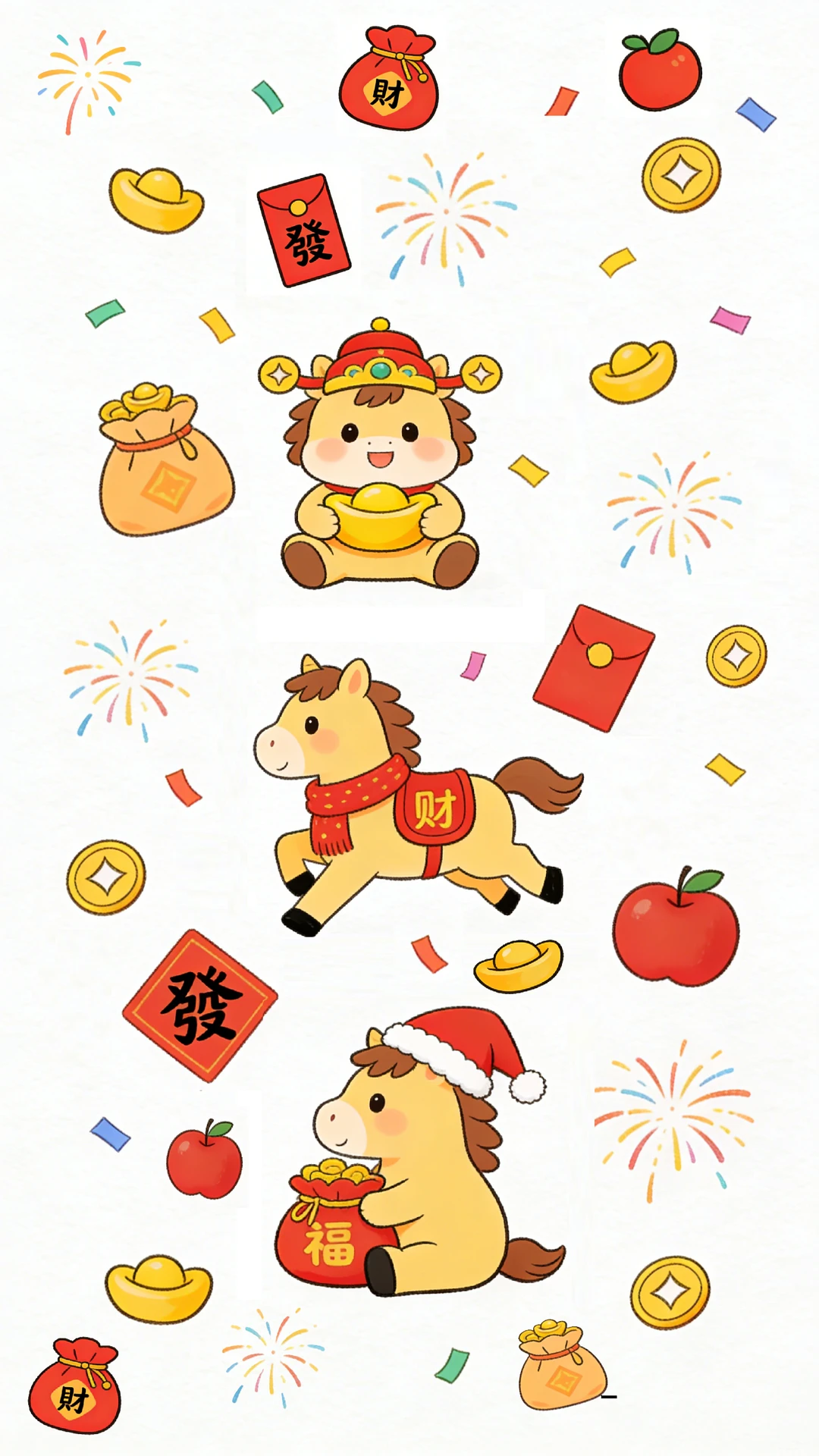 新年小马💰马到成功壁纸