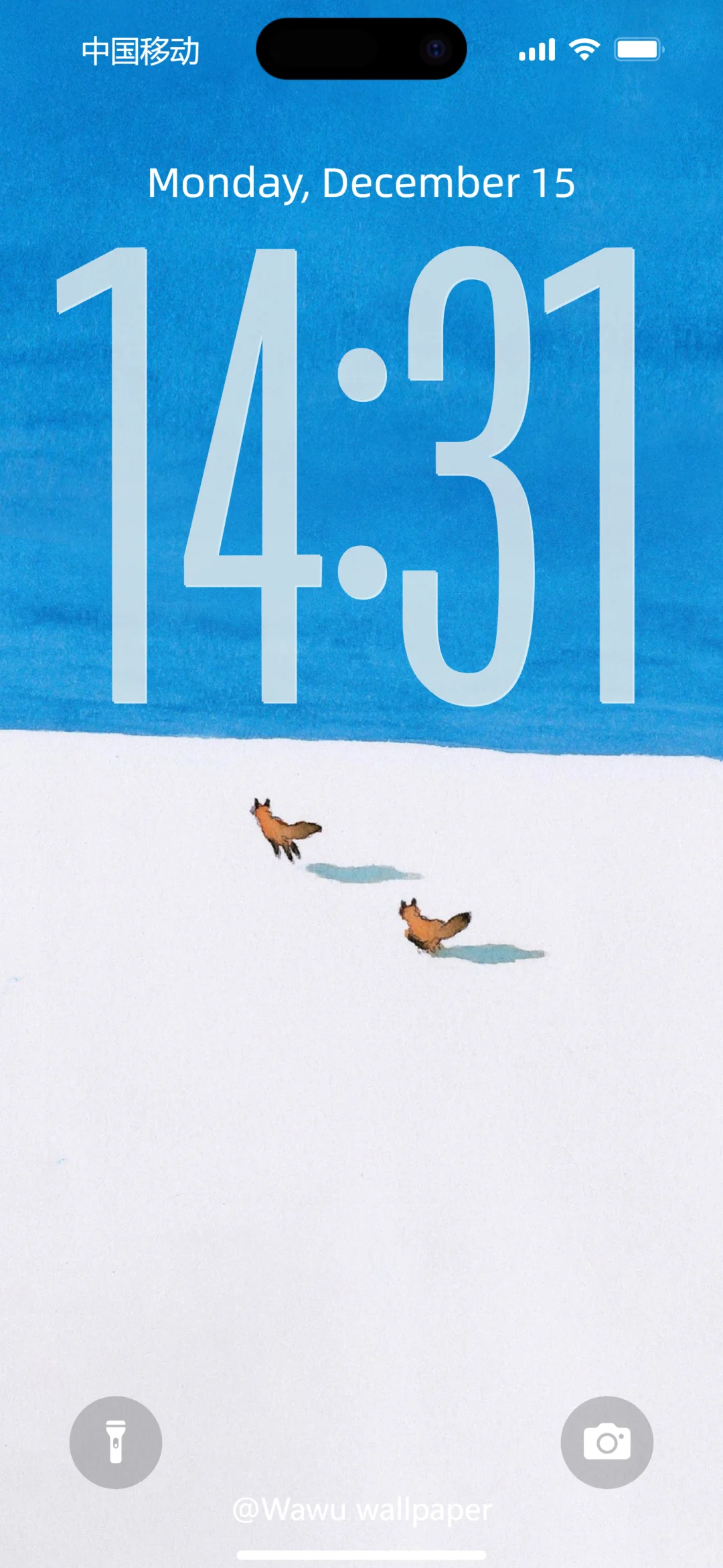 Two Foxes | 极简小众壁纸 | 8645