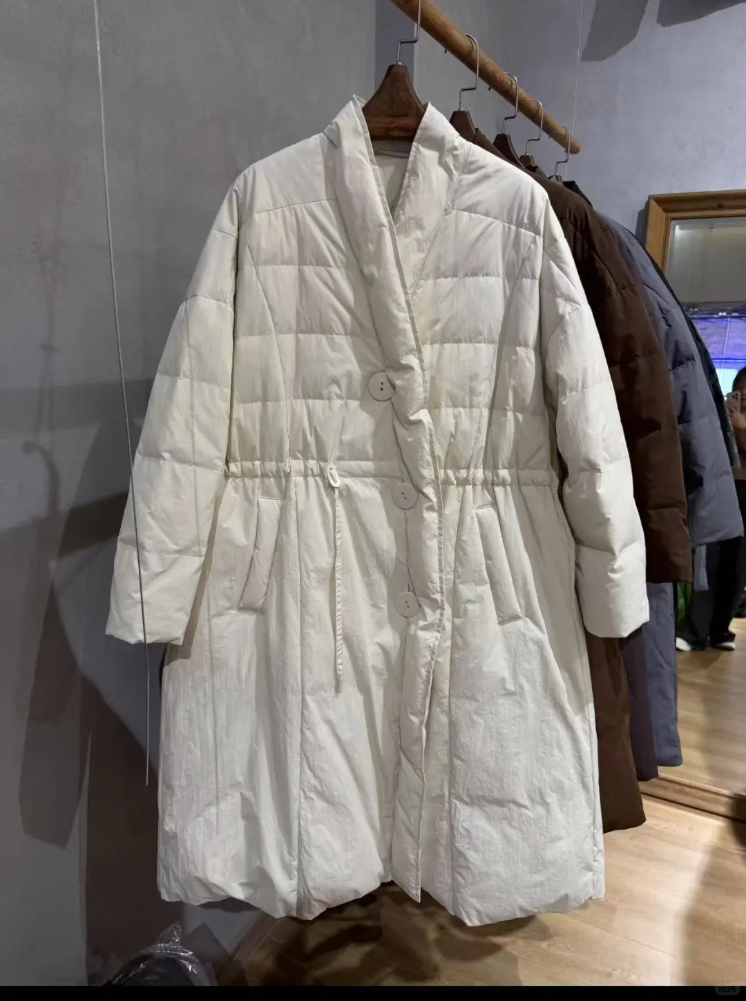 文艺复古长款羽绒服女冬季新款大码宽松外套