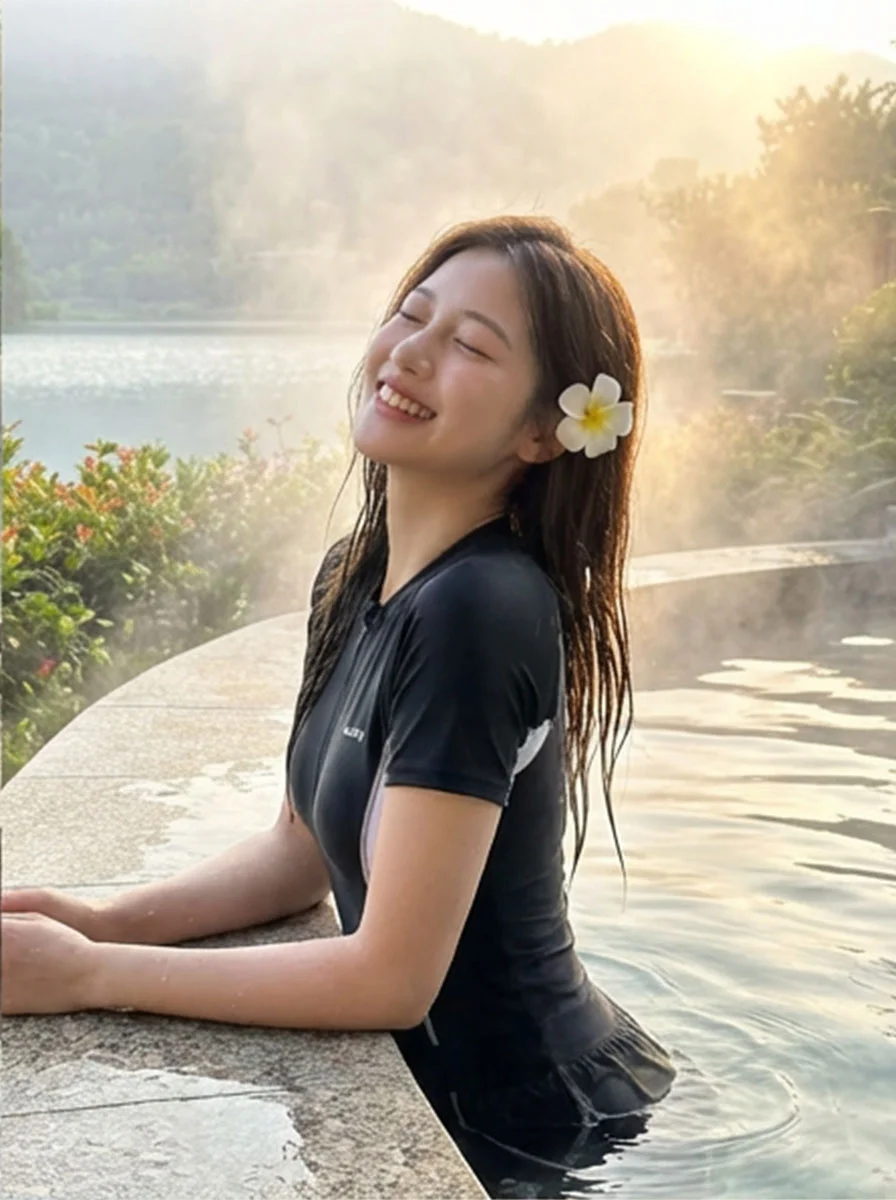 集美，发现一款好适合泡温泉的泳衣呀~