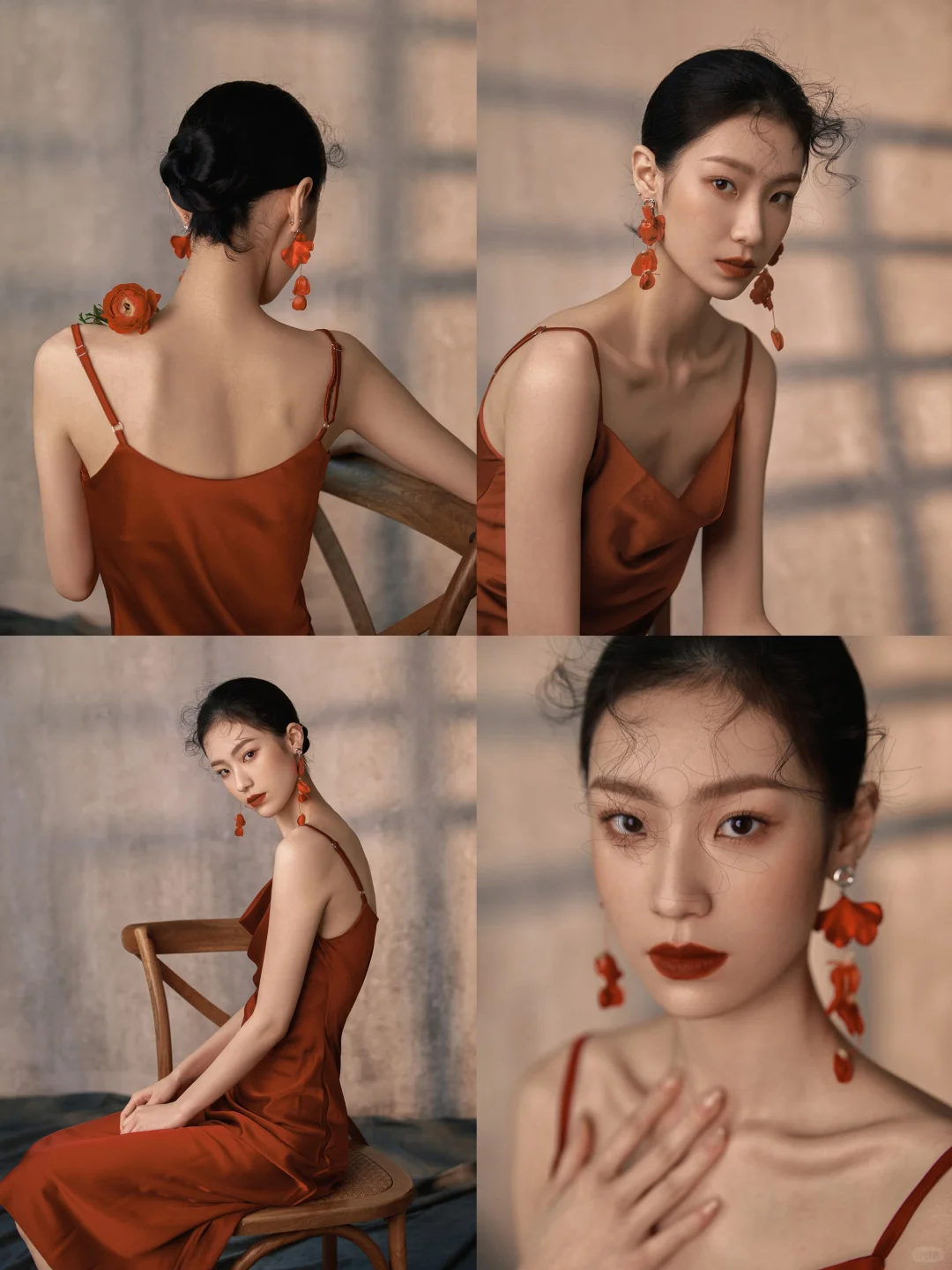 红裙入画｜油画笔触里的高级感写真