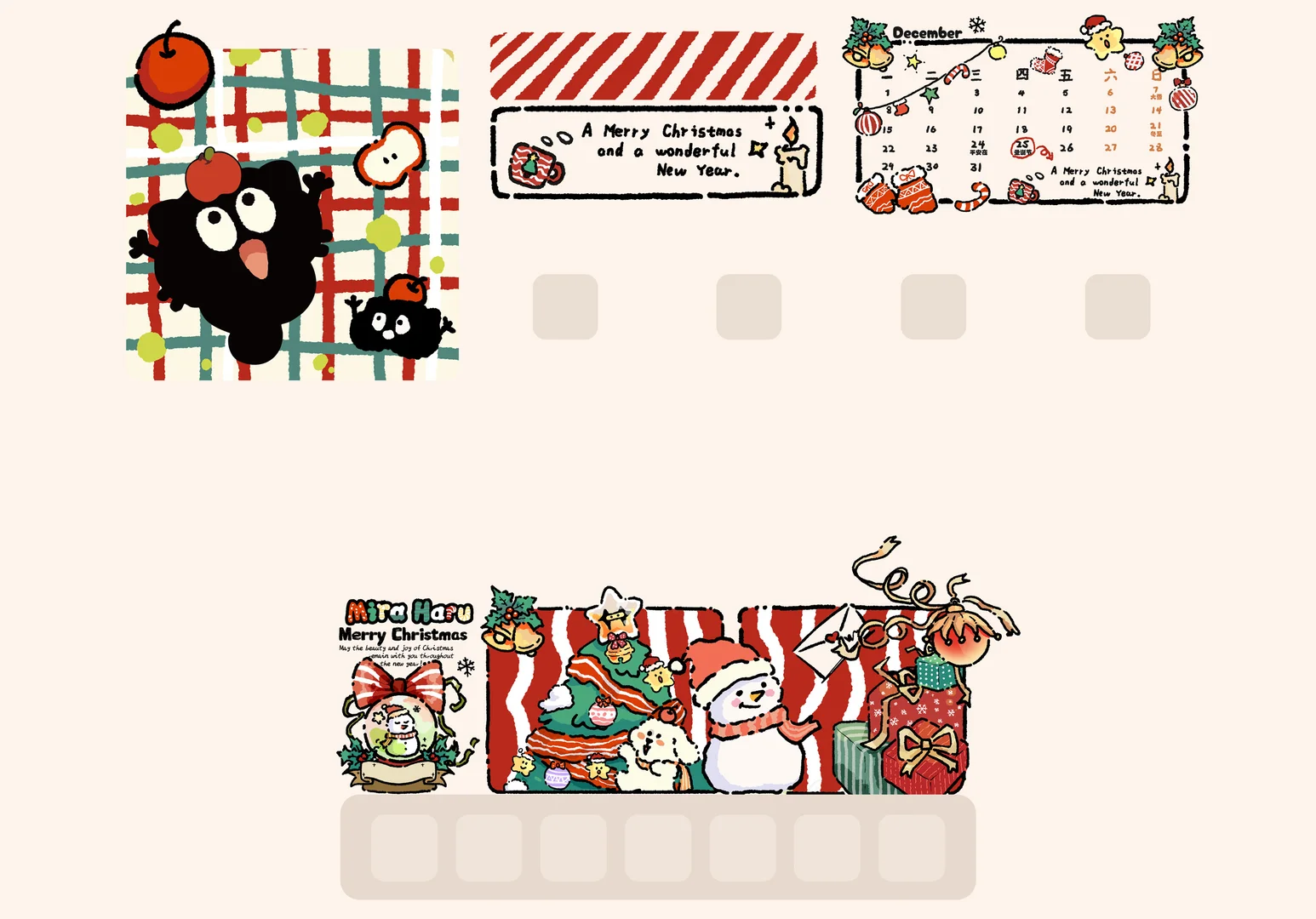 iPad壁纸丨圣诞节给手机穿上花棉袄吧🎄