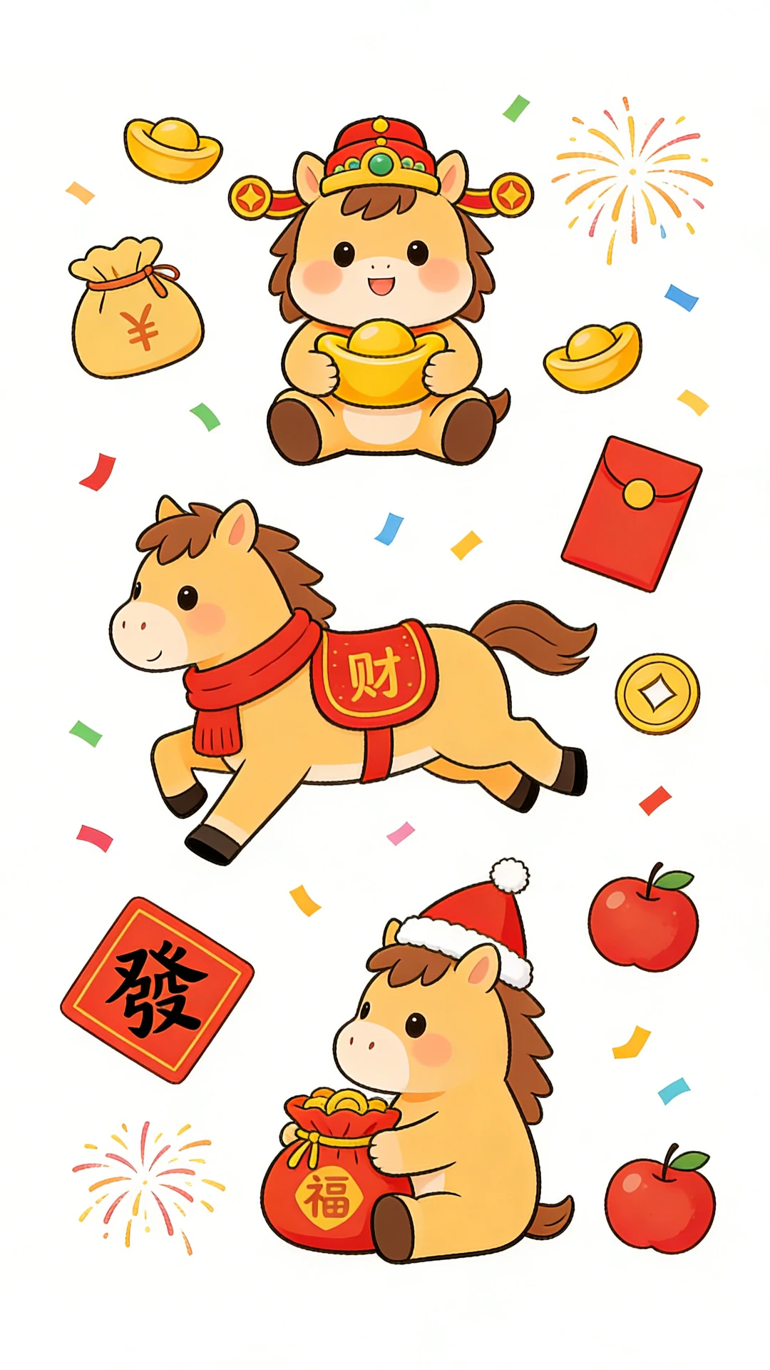 新年小马💰马到成功壁纸