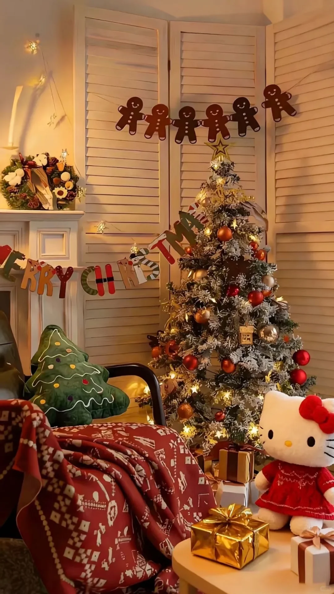 Wallpaper ｜粉色圣诞氛围感全屏壁纸