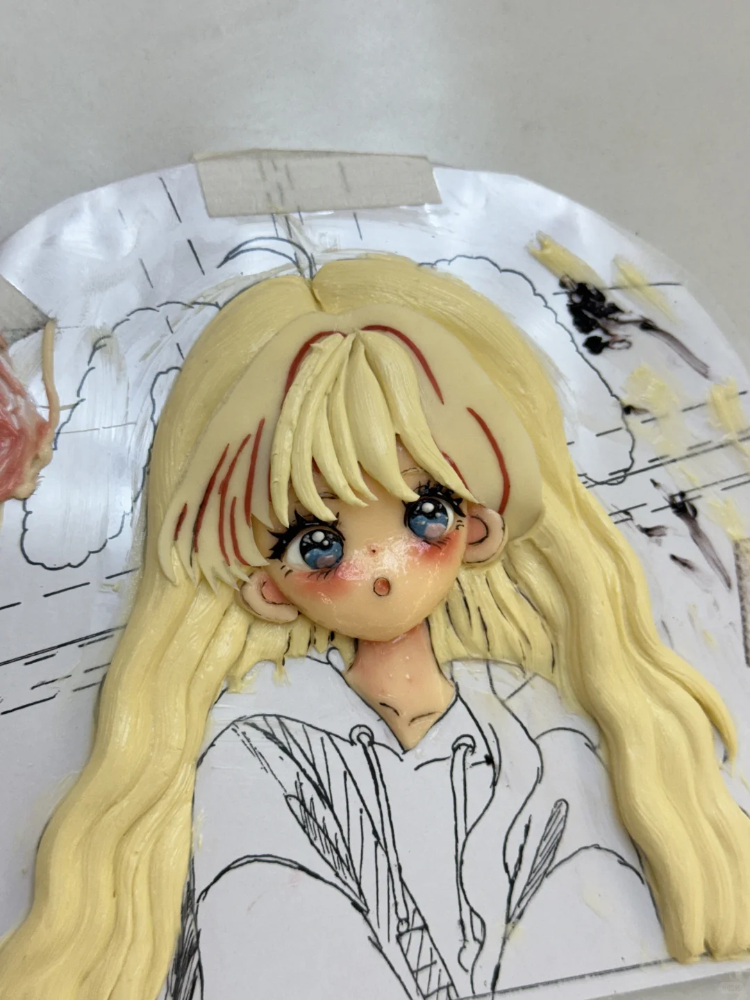 奶油霜手绘之兔子美少女