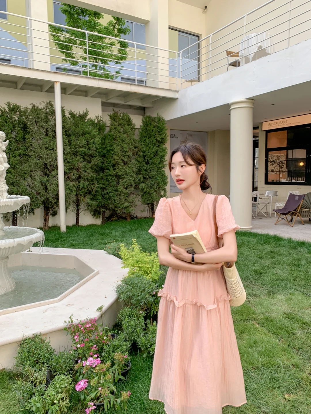 粉裙OOTD/清冷又甜美🎀