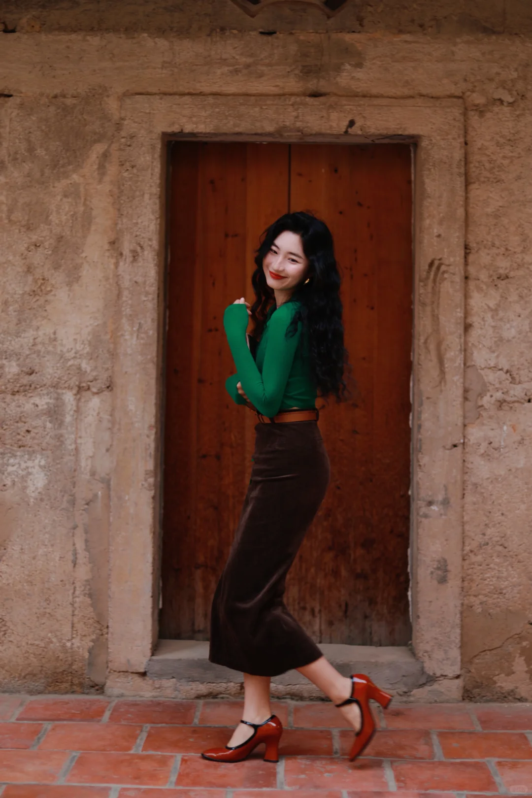 港风拍照穿搭公式🟢➕🟤好绝！附滤镜