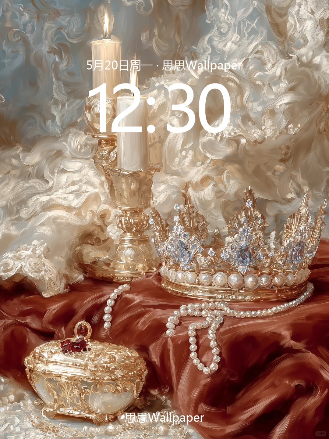 皇冠👑👑👑✨这宫廷风鎏金壁纸换完直接爱了