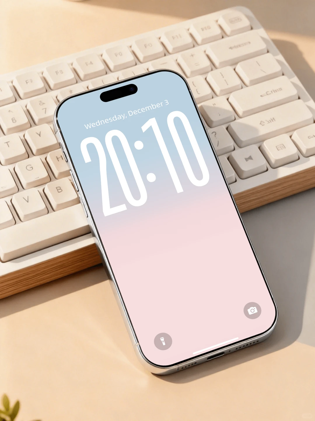 简约才具有的高级感 ios26粉蓝渐变手机壁纸