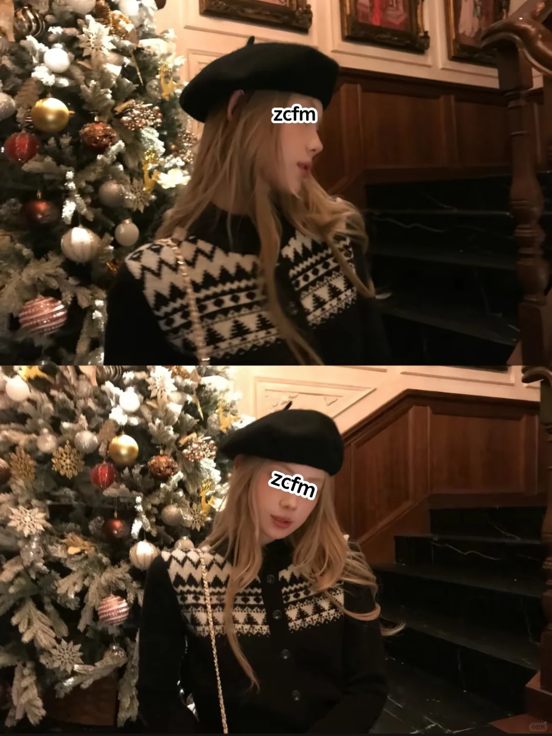 圣诞毛衣🖤 谁懂这件真的好复古！！