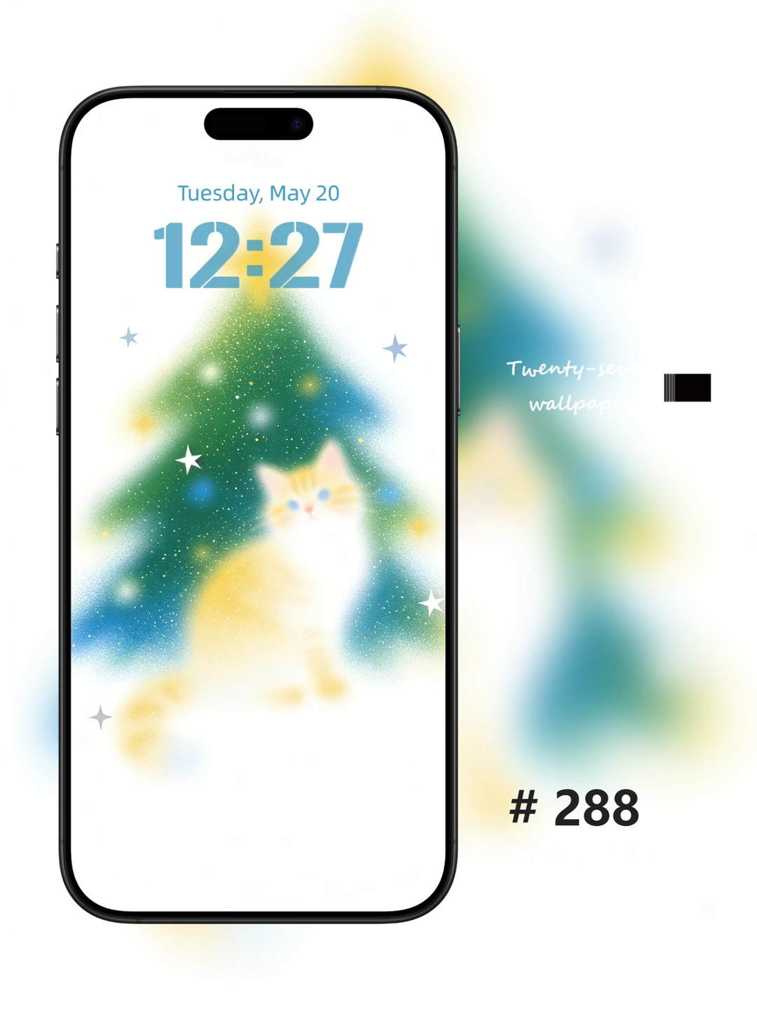 288｜圣诞树小猫壁纸丨手机壁纸