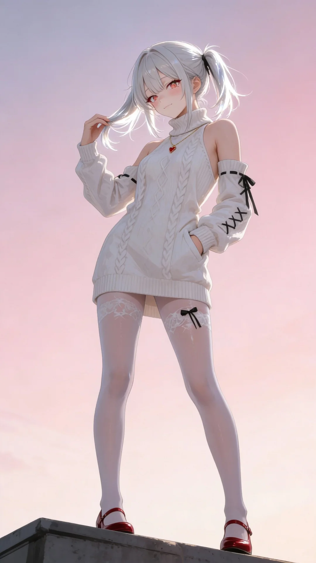 壁纸！！白丝……红鞋……黑色蝴蝶结……