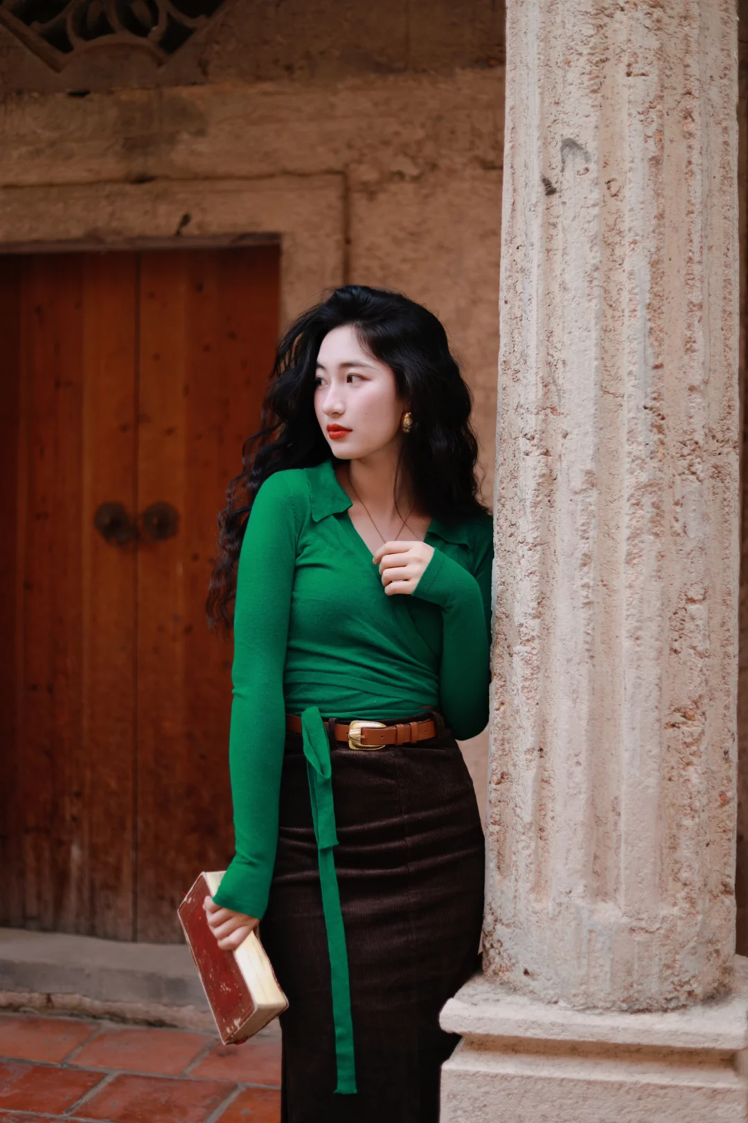 港风拍照穿搭公式🟢➕🟤好绝！附滤镜