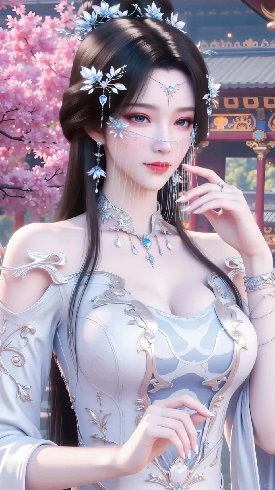 女神记｜安妙依遮天动漫壁纸国漫AI美女高清