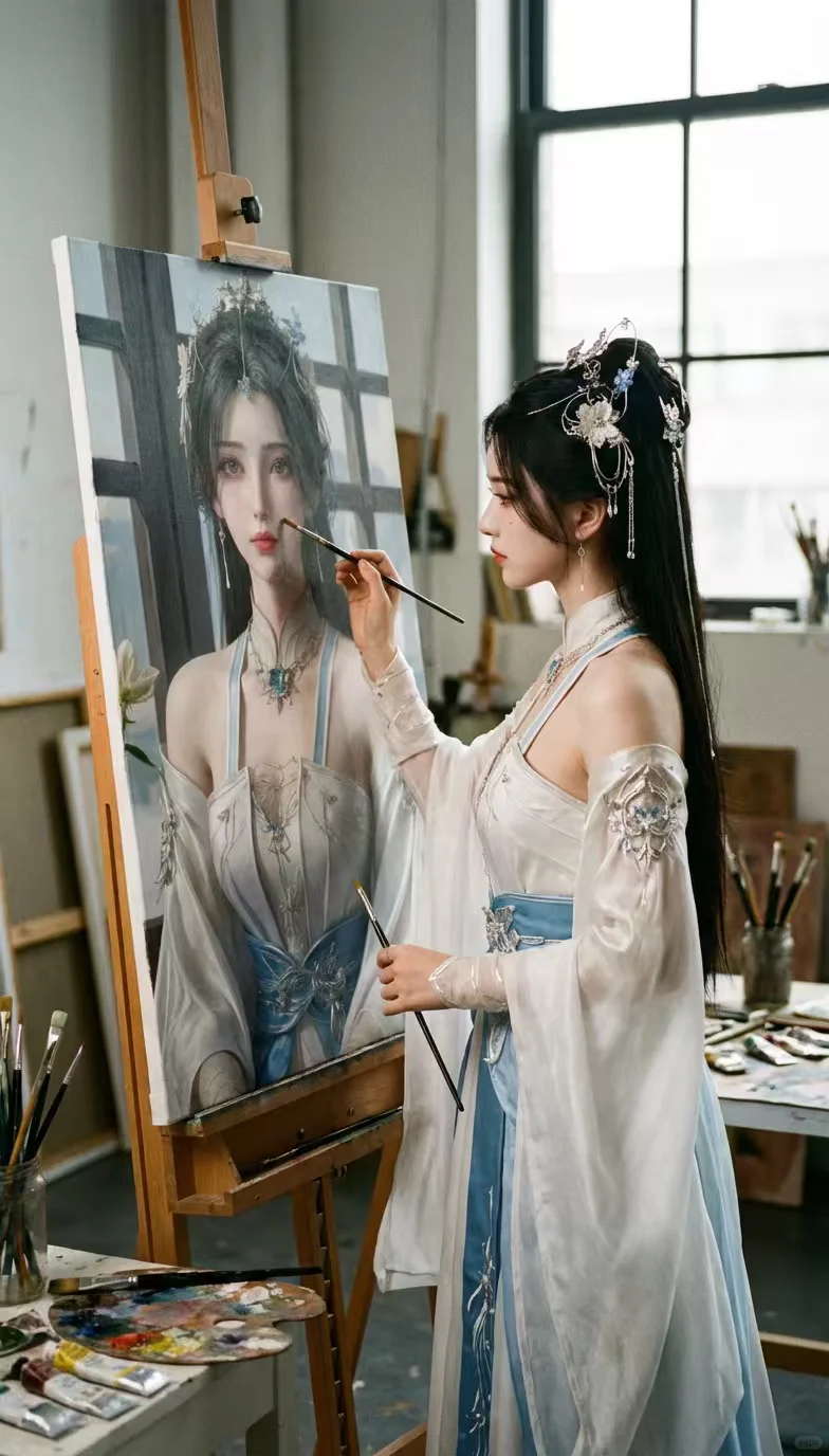 婉儿作画 国漫女神李慕婉的美丽传说