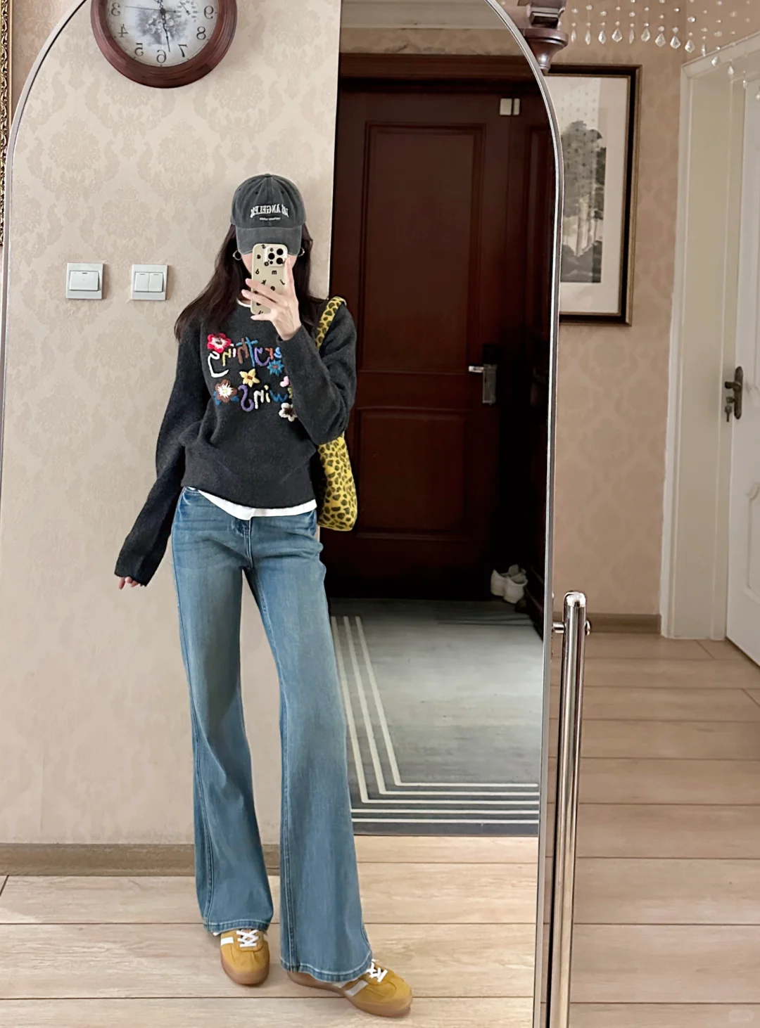 🍂☕️美式复古～牛仔裤+毛衣