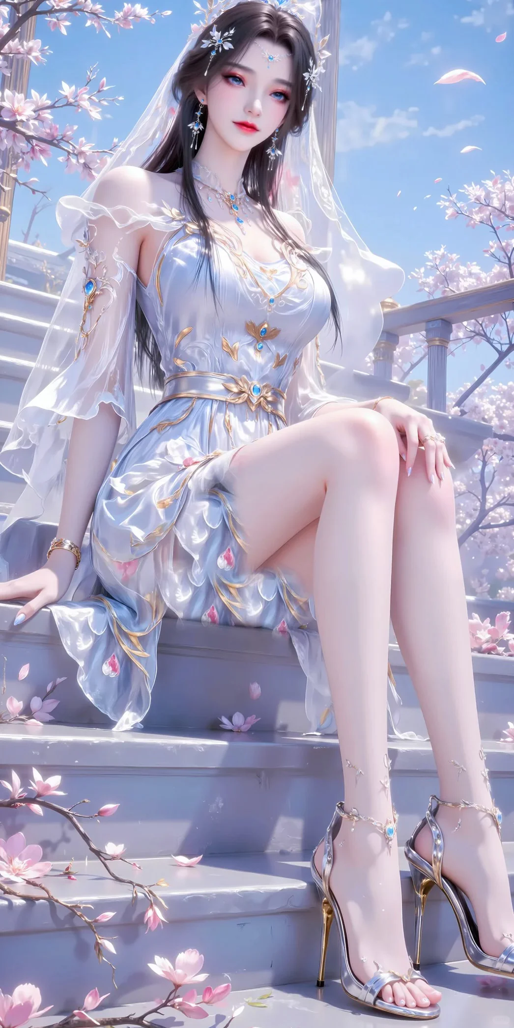 女神记｜安妙依遮天动漫壁纸国漫AI美女高清