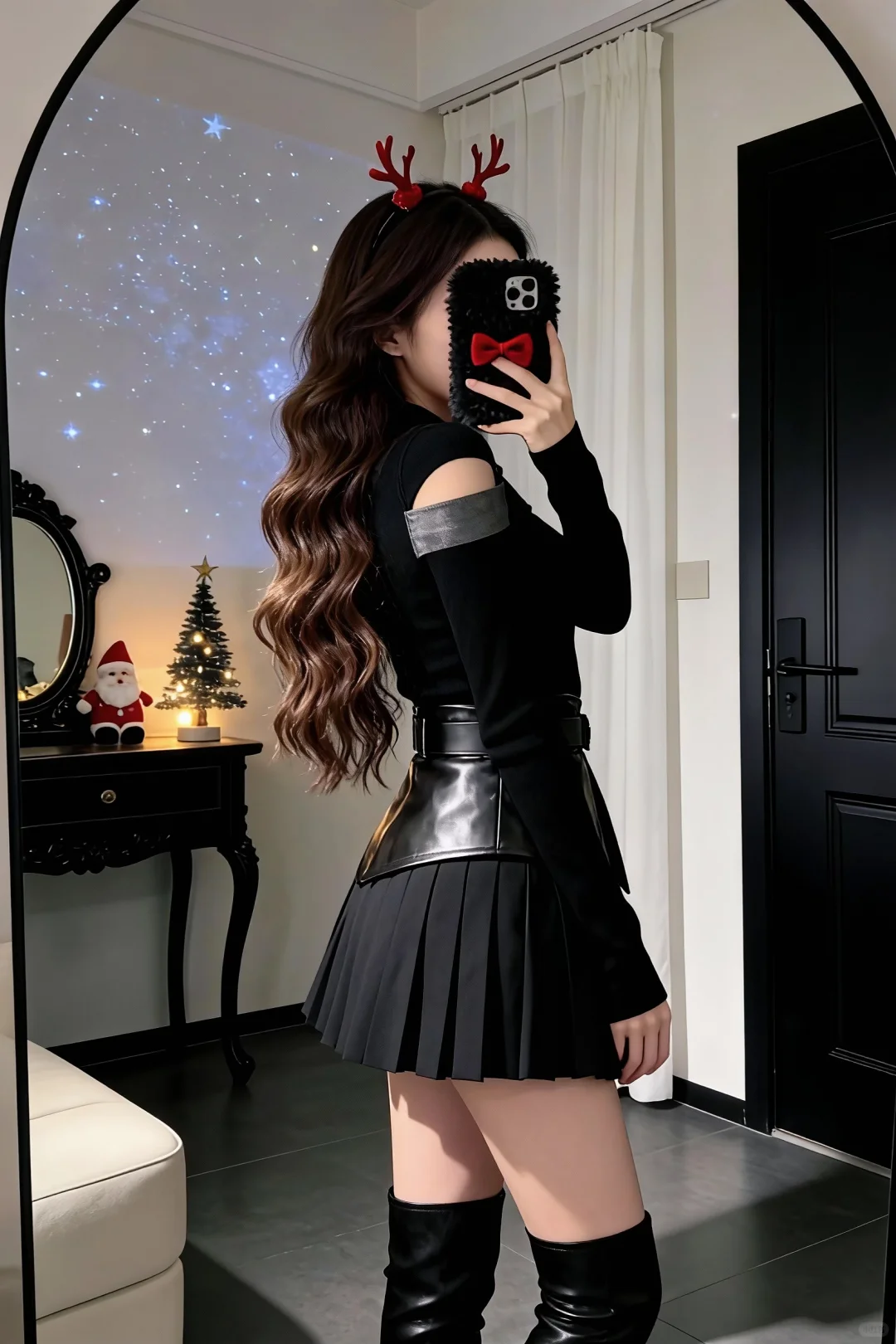 女装AI批量生图！附对镜自拍神仙背景素材