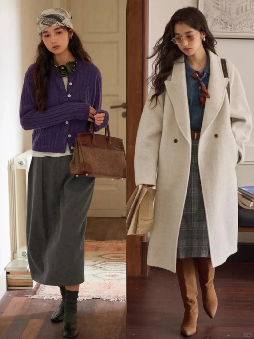 秋冬穿什么 | 法式复古时髦色彩叠穿搭配