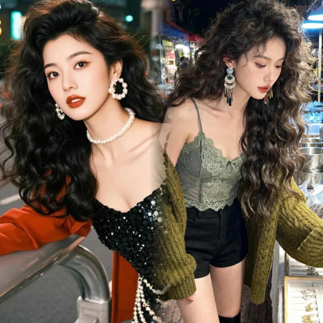 港风复古卷带出来的电影女主感